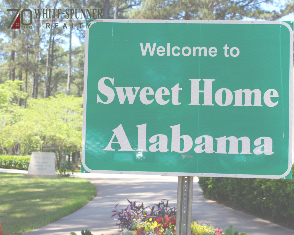 Welcome to Sweet Home Alabama highway sign representing Alabama’s strong business climate